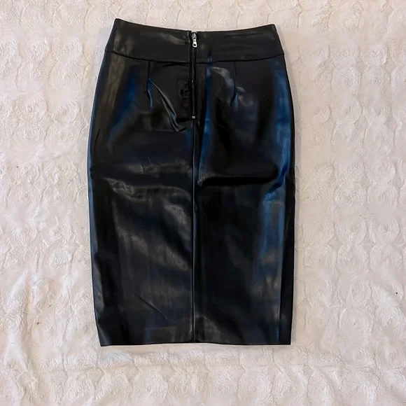 Midi Leather Skirt - Picture 2 of 2